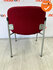 vergaderstoel - Ahrend 320 - bordeaux rode bestaande stoffering - zilvergrijs frame
