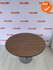 Ahrend vergadertafel - rond - 120cm - Trompetvoet zilvergrijs - Donkerbruin trespa blad