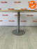Ahrend vergadertafel - rond - 120 cm - Trompetvoet zilvergrijs - Houten ahorn bovenblad