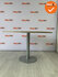 Ahrend vergadertafel - rond - 120 cm - Trompetvoet zilvergrijs - Oak Light bovenblad