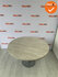 Ahrend vergadertafel - rond - 120 cm - Trompetvoet zilvergrijs - Oak Light bovenblad