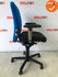 Haworth Comforto 77 - Blauw/Zwarte stoffering - zwart voetkruis