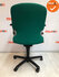 Haworth Comforto 77 - Donkergroene/zwarte stoffering - zwart voetkruis
