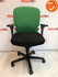 Haworth Comforto 77 - lichtgroene/zwarte stoffering - zwart voetkruis