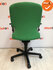 Haworth Comforto 77 - lichtgroene/zwarte stoffering - zwart voetkruis