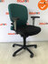 Haworth Comforto 77 - turqoise/zwarte stoffering - zwart voetkruis