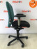 Haworth Comforto 77 - turqoise/zwarte stoffering - zwart voetkruis
