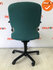 Haworth Comforto 77 - turqoise/zwarte stoffering - zwart voetkruis