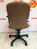 Haworth Comforto 77 - bruin/zwarte stoffering - zwart voetkruis