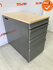 Ladeblok - 74x42x80cm - Antraciet - 4 lades - grijs kunststof front - topblad naar keuze