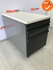 Ladeblok - 57x42x76cm - Zilvergrijs - 3 lades - kunststof front - topblad naar keuze