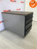 Ladeblok - 57x42x76cm - Zilvergrijs - 4 lades - kunststof front - topblad naar keuze