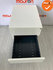 Ladeblok - 57x43x56cm - Wit - 3 laden - metaal front - wit metaal topblad