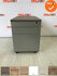 Ladeblok - 57x42x76cm - Zilvergrijs - 3 lades - zilvergrijs metalen front - topblad naar keuze