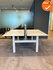 Ahrend Balance duo slingerverstelbaar bureau - 160x80cm - wit onderstel - wit bovenblad - Inclusief akoestisch scherm