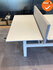 Ahrend Balance duo slingerverstelbaar bureau - 160x80cm - wit onderstel - wit bovenblad - Inclusief akoestisch scherm