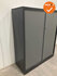 Roldeurkast - Ahrend - 144x120x45cm - Zwart - Met zilvergrijze roldeuren