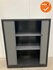 Roldeurkast - Ahrend - 144x120x45cm - Zwart - Met zilvergrijze roldeuren