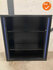 Roldeurkast - Ronal - 137x125x45cm - Zwart - Met blauwe kunststof roldeuren