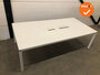 Ahrend Vergadertafel - 4-poots - 240x120cm - met wit onderstel - inclusief wit melamine blad