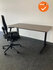 Refurbished Werkplek - 160x80 - Bladkleur naar keuze - Vaste hoogte - Zwart Essa onderstel- Inclusief Rohde & Grahl Xenium bureaustoel