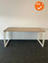 handmatig verstelbaar bureau - 180x80 - Robson eiken blad - wit onderstel