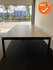 Vergadertafel - 4-poots - 320x160cm - met zwart onderstel - bestaand uit 2 bladen - inclusief Oak Medium melamine blad - 12 persoons