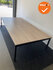 Vergadertafel - 4-poots - 320x160cm - met zwart onderstel - bestaand uit 2 bladen - inclusief Oak Medium melamine blad - 12 persoons