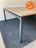 Vergadertafel - 4-poots - 320x160cm - met zwart onderstel - bestaand uit 2 bladen - inclusief Oak Medium melamine blad - 12 persoons