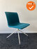 Gispen NOMI - Designstoel - Afneembare blauwe stoffering - met een wit gecoat onderstel