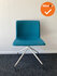 Gispen NOMI - Designstoel - Afneembare blauwe stoffering - met een wit gecoat onderstel
