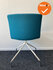 Gispen NOMI - Designstoel - Afneembare blauwe stoffering - met een wit gecoat onderstel