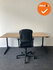 Refurbished Ahrend 500 Werkplek - 180x80 - Bladkleur naar keuze - Slingerverstelbaar - Zwart onderstel- Inclusief Ahrend 230 Medium bureaustoel met zwart voetkruis