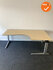 Ahrend hoekbureau - 200x120cm - Ahorn - volkern - Rechts - Essa - Zilvergrijs onderstel