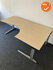 Ahrend hoekbureau - 200x120cm - Ahorn - volkern - Rechts - Essa - Zilvergrijs onderstel