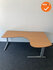 Ahrend hoekbureau - 200x140cm - Beuken - Trespa - Rechts - Essa - Zilvergrijs onderstel
