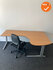 Ahrend hoekbureau - 200x140cm - Beuken - Trespa - Rechts - Essa - Zilvergrijs onderstel