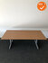 Ahrend vergadertafel - 200x100 - Kastanje trespa volkern - Essa - Zilvergrijs onderstel
