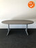 Ahrend Essa vergadertafel - Ovaal - 180x120cm - Oak Dark - Melamine - Zilvergrijs onderstel