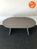 Ahrend Essa vergadertafel - Ovaal - 180x120cm - Oak Dark - Melamine - Zilvergrijs onderstel