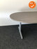 Ahrend Essa vergadertafel - Ovaal - 180x120cm - Oak Dark - Melamine - Zilvergrijs onderstel