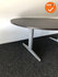 Ahrend Essa vergadertafel - Ovaal - 180x120cm - Wenge - Melamine - Zilvergrijs onderstel