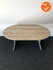 Ahrend Essa vergadertafel - Ovaal - 180x120cm - Halifax Naturel - Melamine - Zilvergrijs onderstel