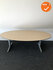 Ahrend Essa vergadertafel - Ovaal - 220x115cm - Ahorn - Trespa volkern - Zilvergrijs onderstel