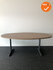 Ahrend 500 vergadertafel - Ovaal - 200x120cm - 30mm dik - antraciet eiken - Melamine - Zilvergrijs onderstel