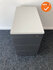 Ladeblok - 57x32x56cm - Antraciet - 4 laden metaal - Inclusief wit melamine topblad
