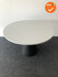 Vergadertafel - rond - 120 cm - Wit melamine blad - Met een zwart onderstel