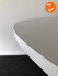Vergadertafel - rond - 120 cm - Wit melamine blad - Met een zwart onderstel