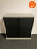 Roldeurkast - Ahrend - 110x120x45cm - Lichtgrijs met zwarte roldeuren - Topblad naar keuze