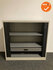 Roldeurkast - Ahrend - 110x120x45cm - Lichtgrijs met zwarte roldeuren - Topblad naar keuze